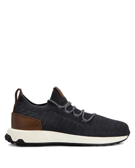 Tod's Black Leather Flat Shoes for men