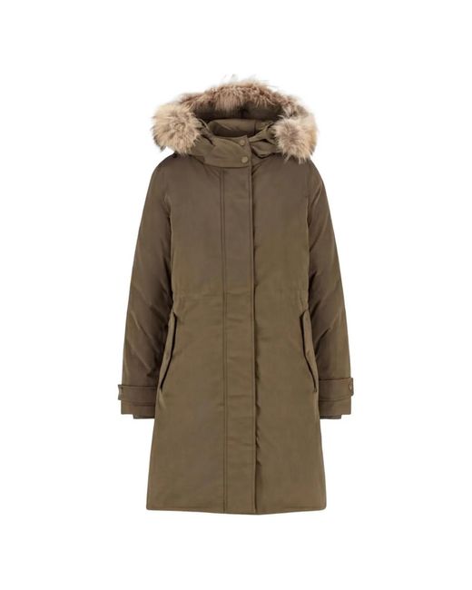 Woolrich Green Dark Polyester Coat