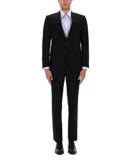 Tom Ford Black Abito "Grand Overcheck Shelton" for men