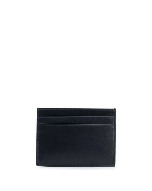 Saint Laurent Blue Smooth Leather Cassandre Card Holder for men