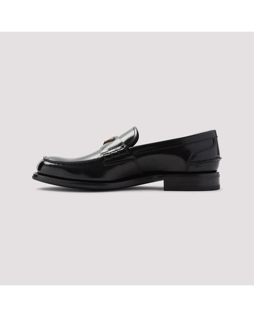 Prada Black Leather Loafers for men