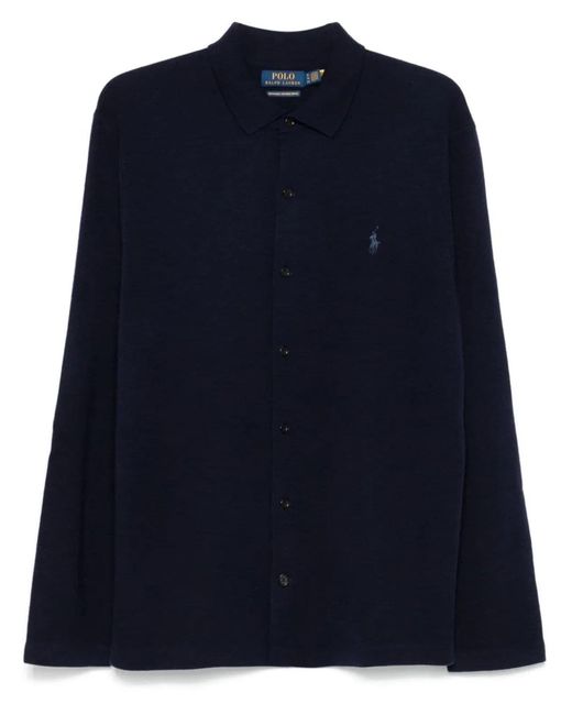Polo Ralph Lauren Blue Long Sleeve Full Zip Sweater for men