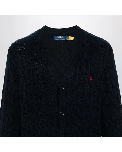 Polo Ralph Lauren Blue Cable-Knit Cotton Cardigan for men