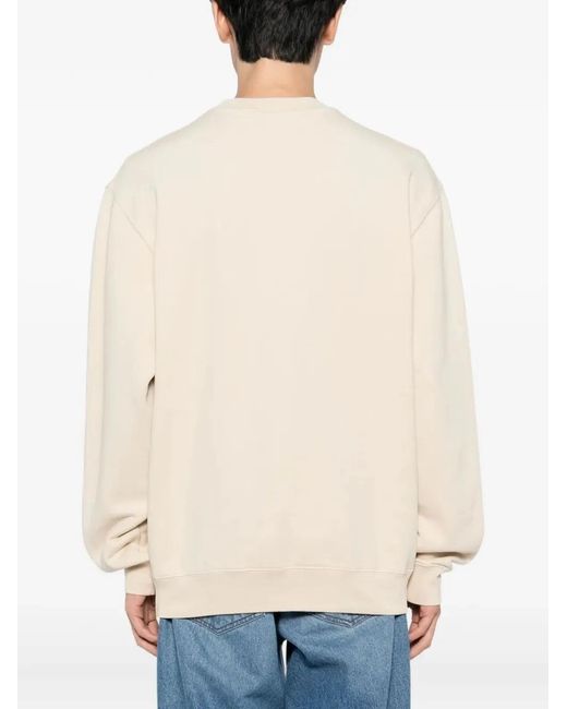 Jacquemus Natural "Le Sweatshirt Gros Grain" Round Neck Sweatshirt for men