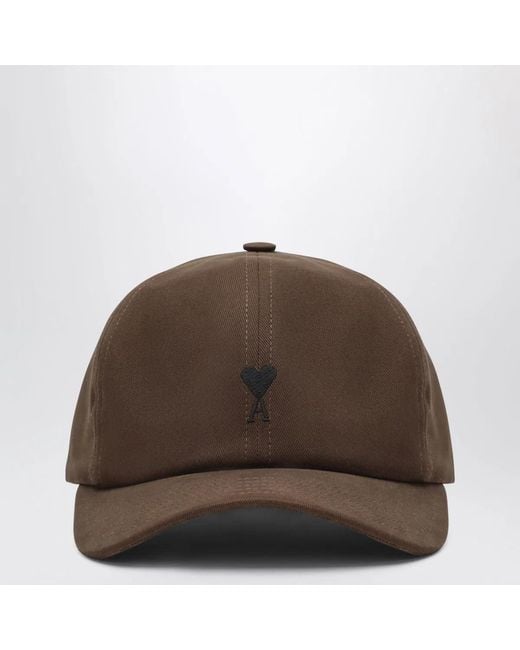 AMI Brown Ami De Coeur Baseball Cap for men