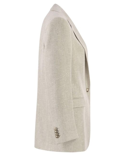 Tagliatore Natural Single-Breasted Bouclé-Effect Mélange Blazer