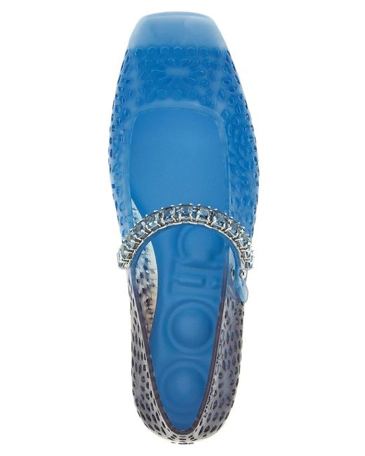 Jimmy Choo Blue 'The Jelly' Ballet Flats