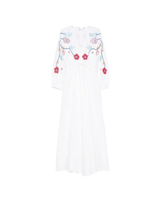 Forte_forte White Embroidered Cotton Dress