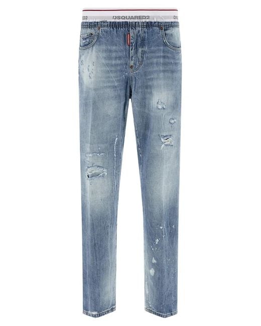DSquared² Blue 'Denim Jogger' Jeans for men