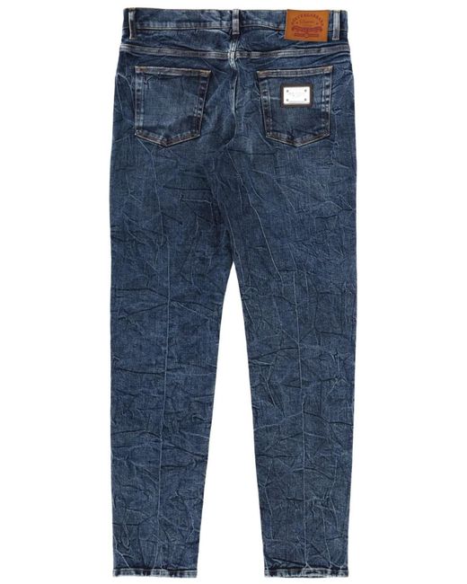 Dolce & Gabbana Blue Dolce & Gabbana Slim Fit Jeans for men