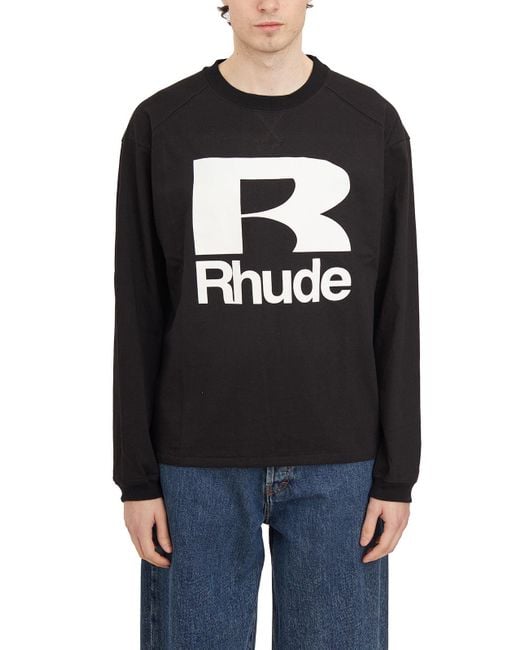 Rhude Black T-Shirt M/Petrol for men