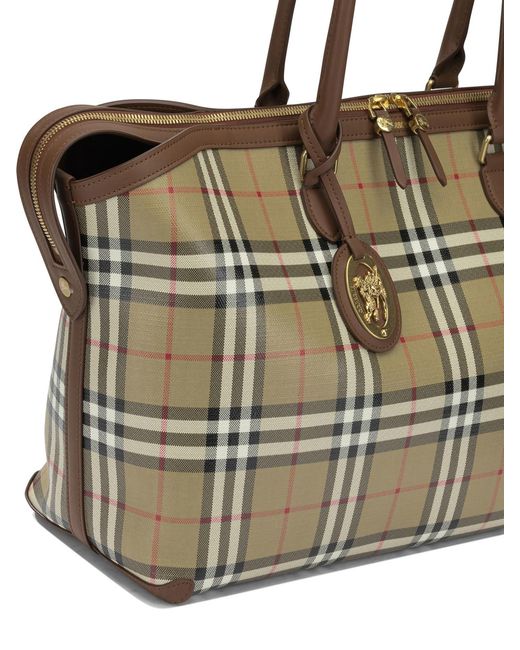 Burberry Natural "Check" Large Shoulder Bag