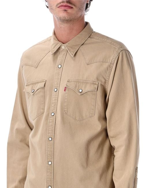 Levi's Natural Barstow Western Denim Shirt for men