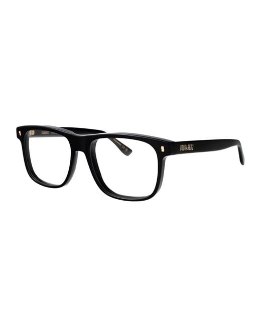 DSquared² Black Acetate Glasses for men