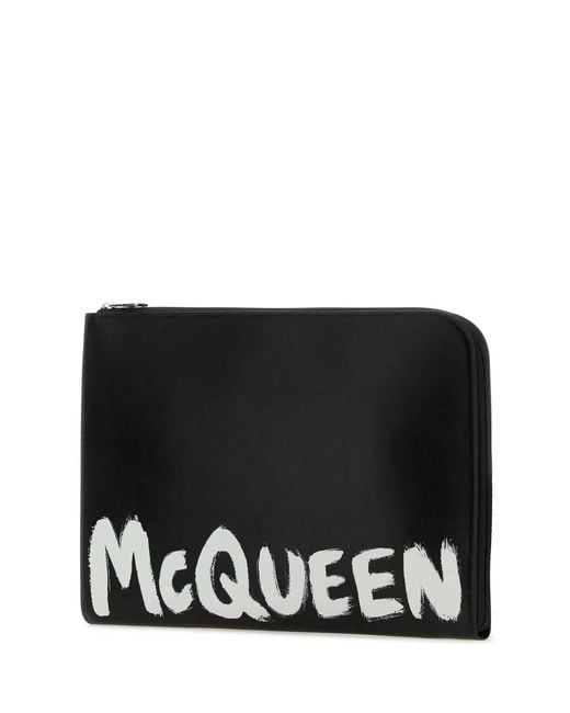 McQueen Black Clutch for men
