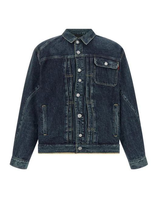 Undercover Blue Sinuous Seams Jacket for men
