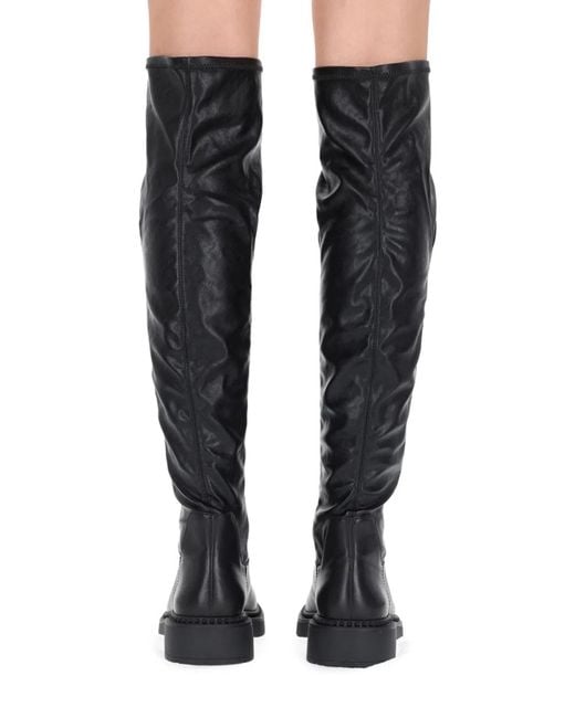 Ash Black Calf Leather Boots