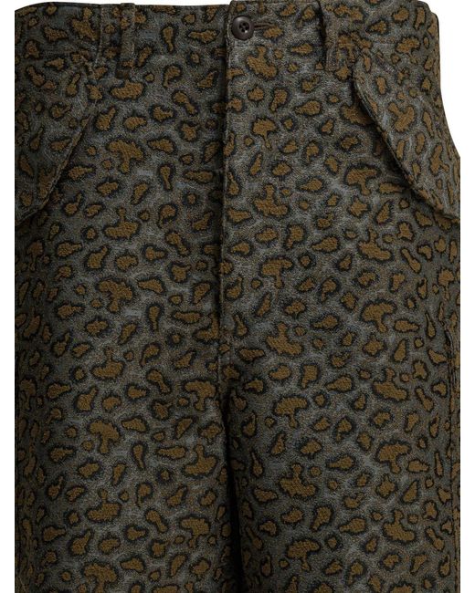 Beams Plus Gray Polyester Cotton Trousers for men