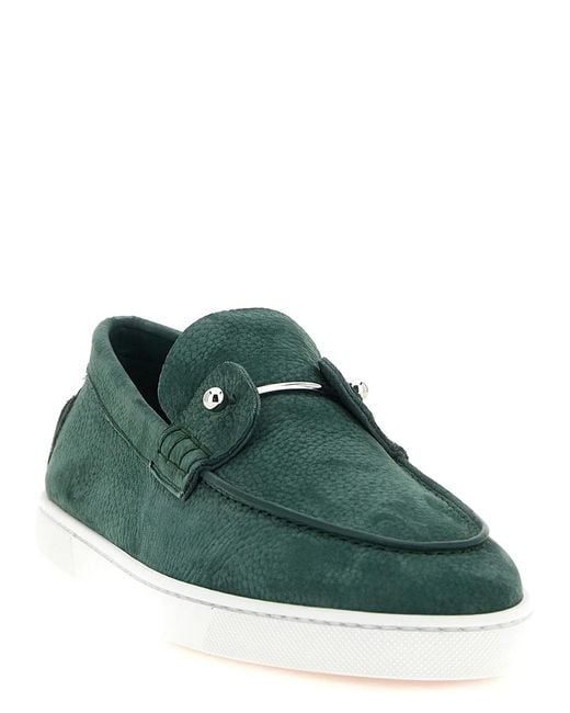 Christian Louboutin Green 'Chambeliboat' Loafers for men