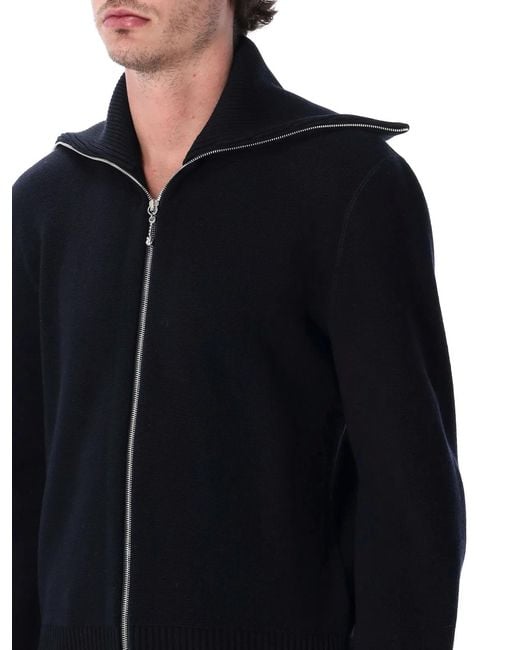 Bottega Veneta Blue Wool And Cotton Zip-Up Cardigan for men