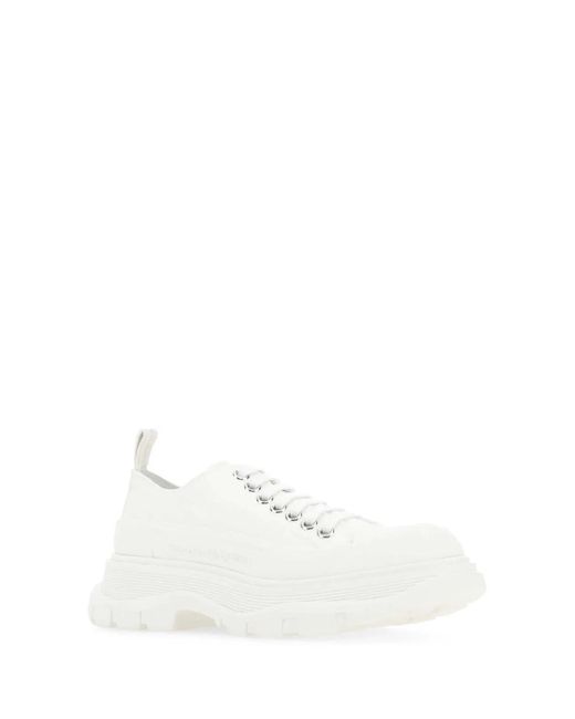 McQueen White Scarpe Stringate