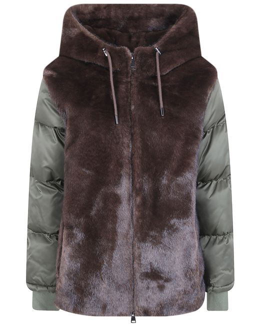 Betta Corradi Brown "Dudu" Hooded Puffer Jacket
