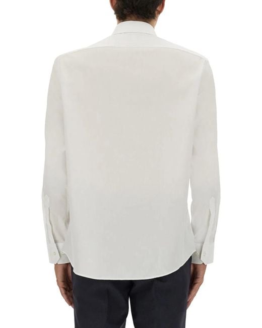 Boss White Poplin Shirt for men