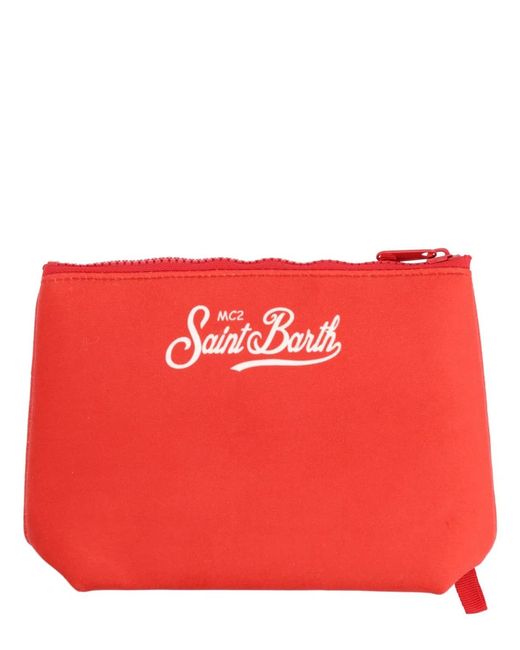 Mc2 Saint Barth Red Clutch Bag "Aline"