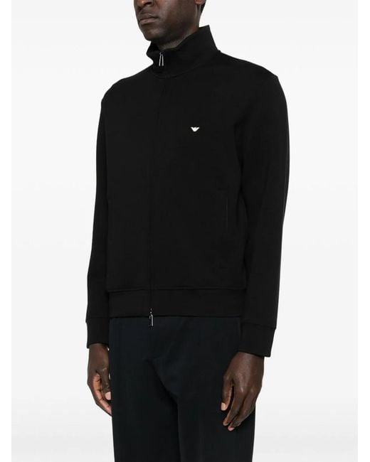 Emporio Armani Black Sweaters Cotton for men