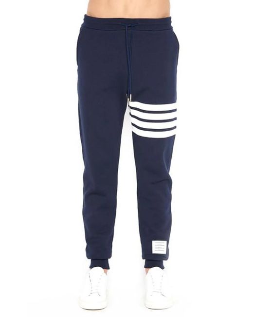 Thom Browne Blue Track-Pants With Decorative Stripes for men