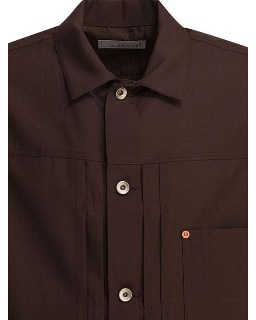 Sacai Brown Polyester Wool Jacket for men