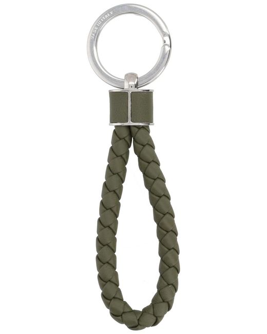 Bottega Veneta Green Keychain "Weave" for men