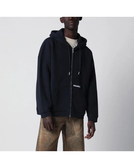 DSquared² Blue Zip-Up Hoodie for men