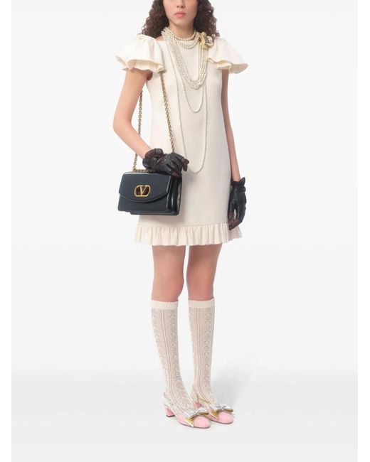 Valentino Garavani White Ivory Wool Blend Dress