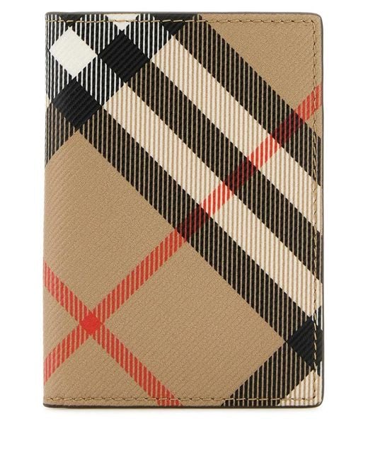Burberry Multicolor E-Canvas Card Holder for men