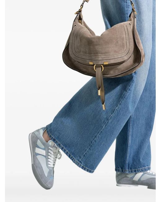 Chloé White Round Toe Kick Sneakers