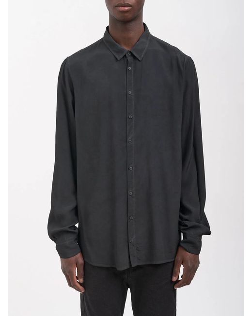 Poeme Bohemien Gray Cupro Shirt for men