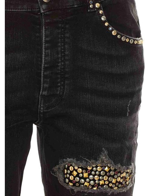 Amiri Black Vintage Studs Mx1 Jeans for men