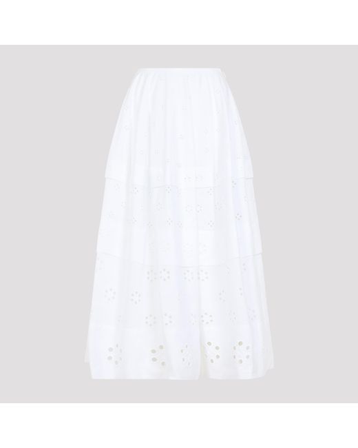 Céline White Skirt