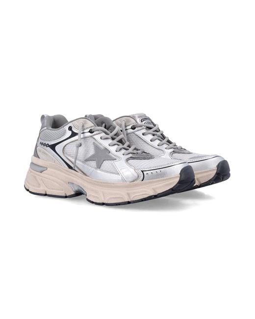 Golden Goose Deluxe Brand White "Lightstar" Mesh And Nappa Upper Mesh Tongue And Heel Tpu Star for men