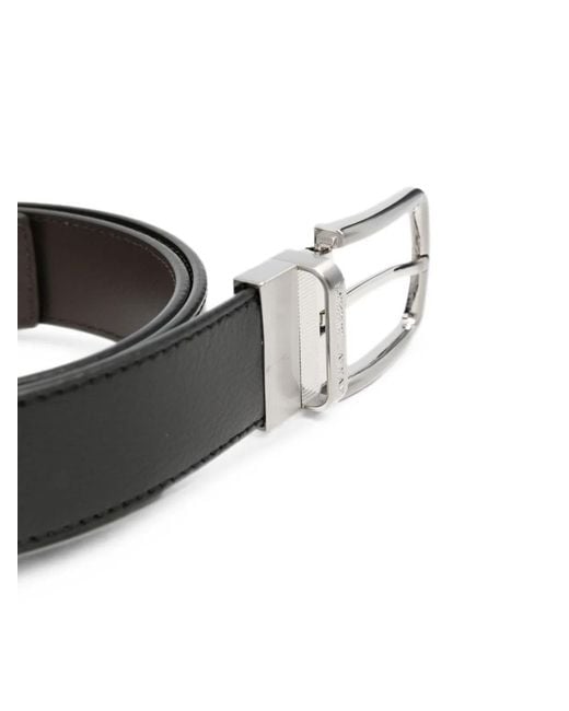 Emporio Armani Black Leather Belt for men