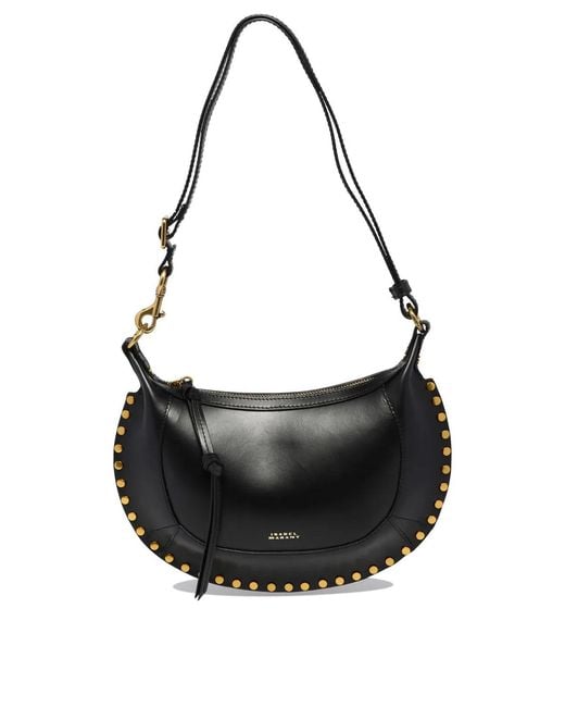 Isabel Marant Black "Oskan Moon" Small Shoulder Bag