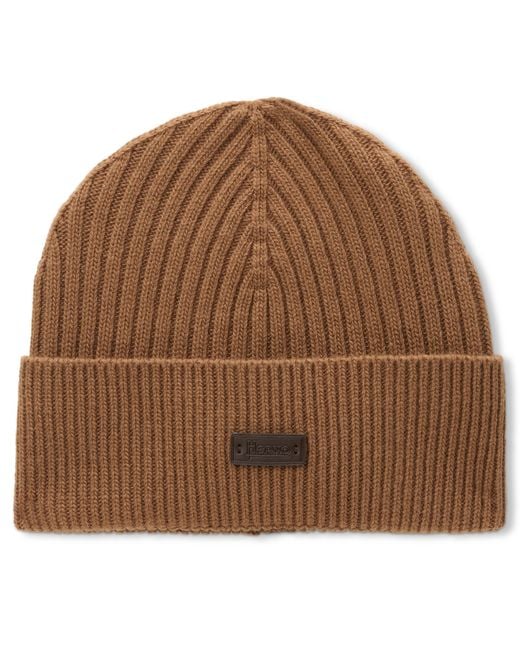 Herno Brown Knitted Cap for men
