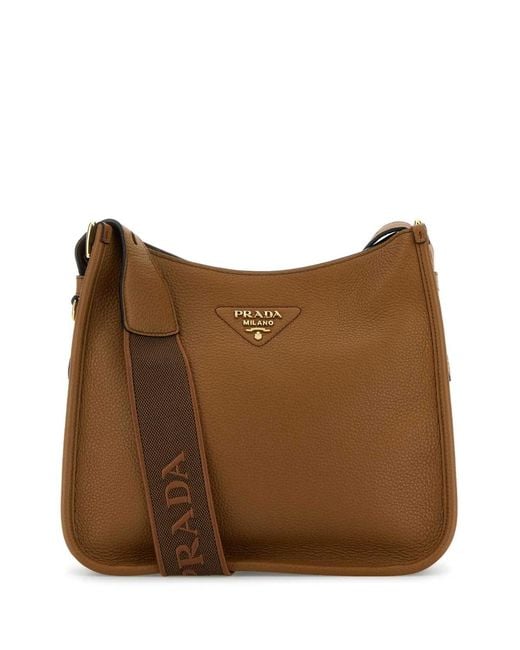 Prada Brown Caramel Leather Shoulder Bag