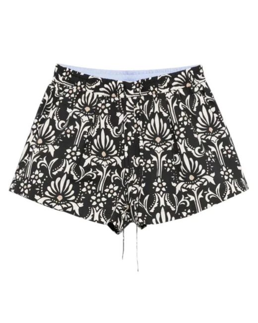 Pinko Black Cotton Shorts