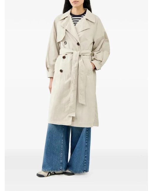 Barbour White "Layla" Trench Showerproof Jacket