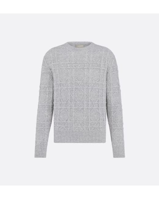 Dior Gray Linen Cashmere Knit Top for men