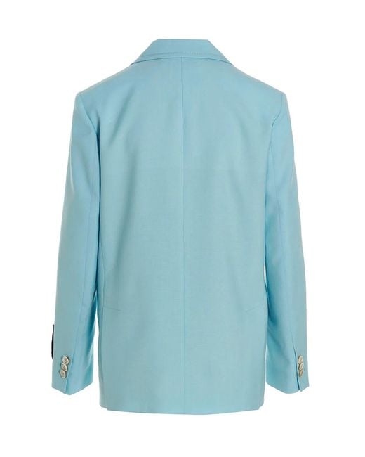 Marni Blue Single-Breasted Blazer Jacket
