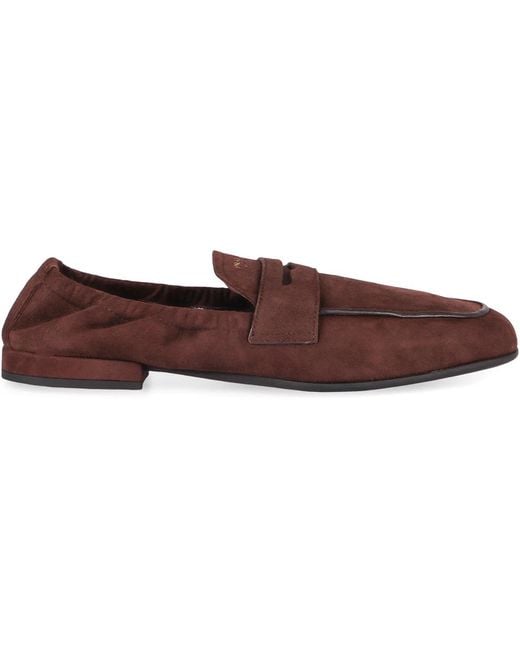 Prada Brown Suede Loafers