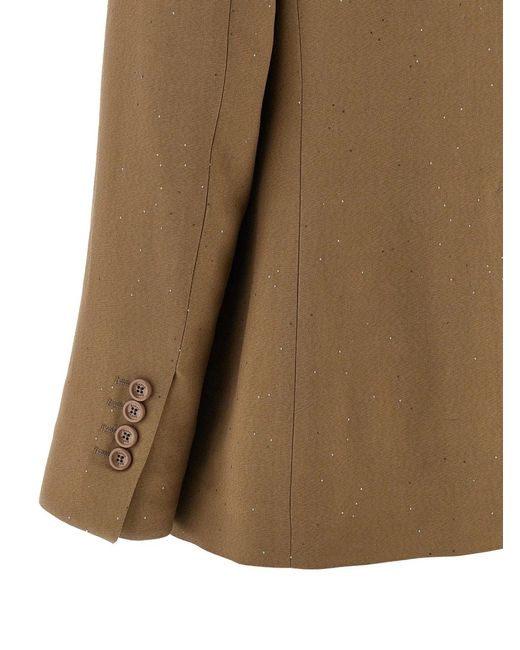 Herno Natural Micro Sequin Blazer